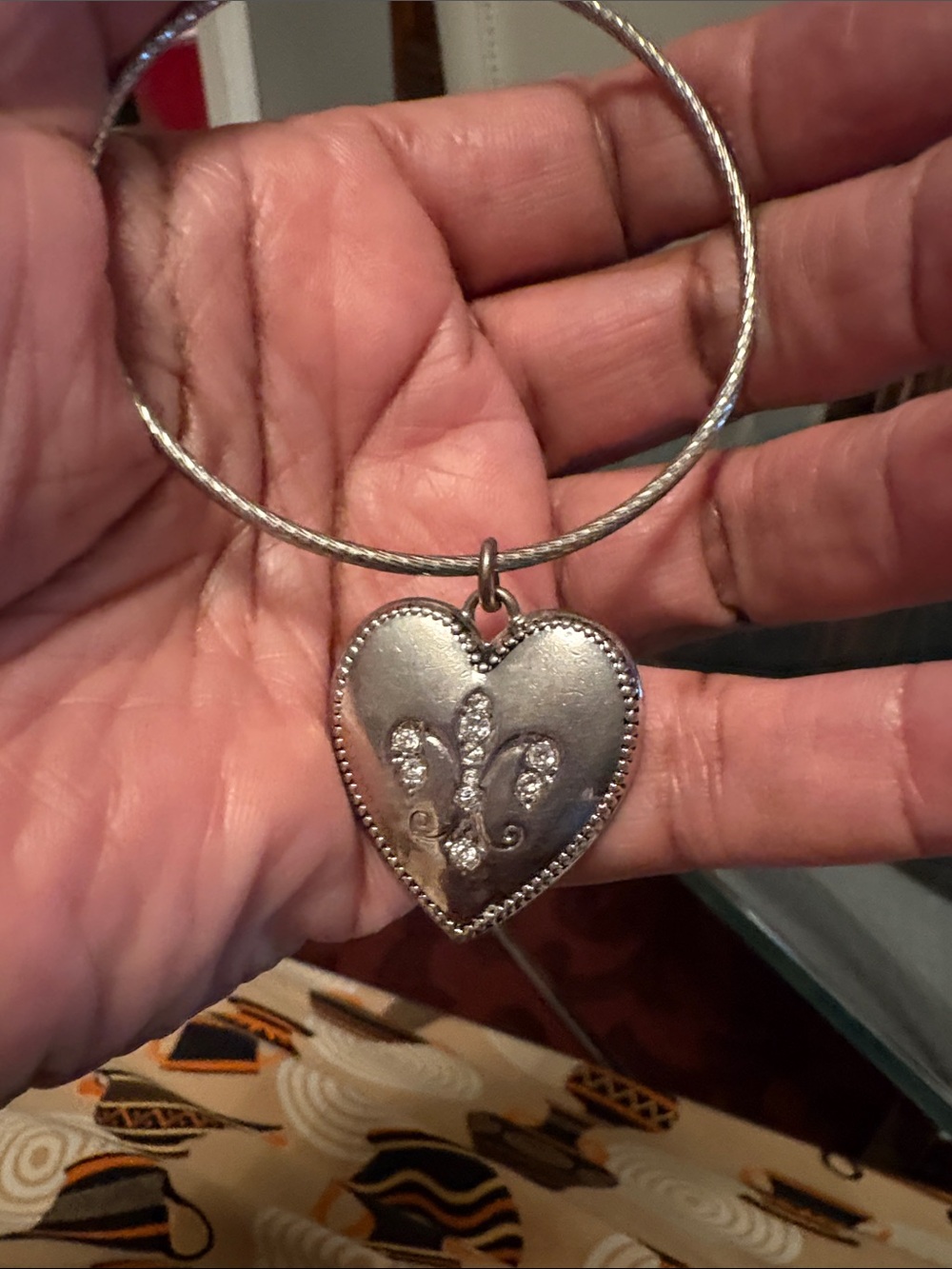 Juicy Couture Silver Heart  Bracelet with Fleur-de-Lis Accent by Juicy Couture